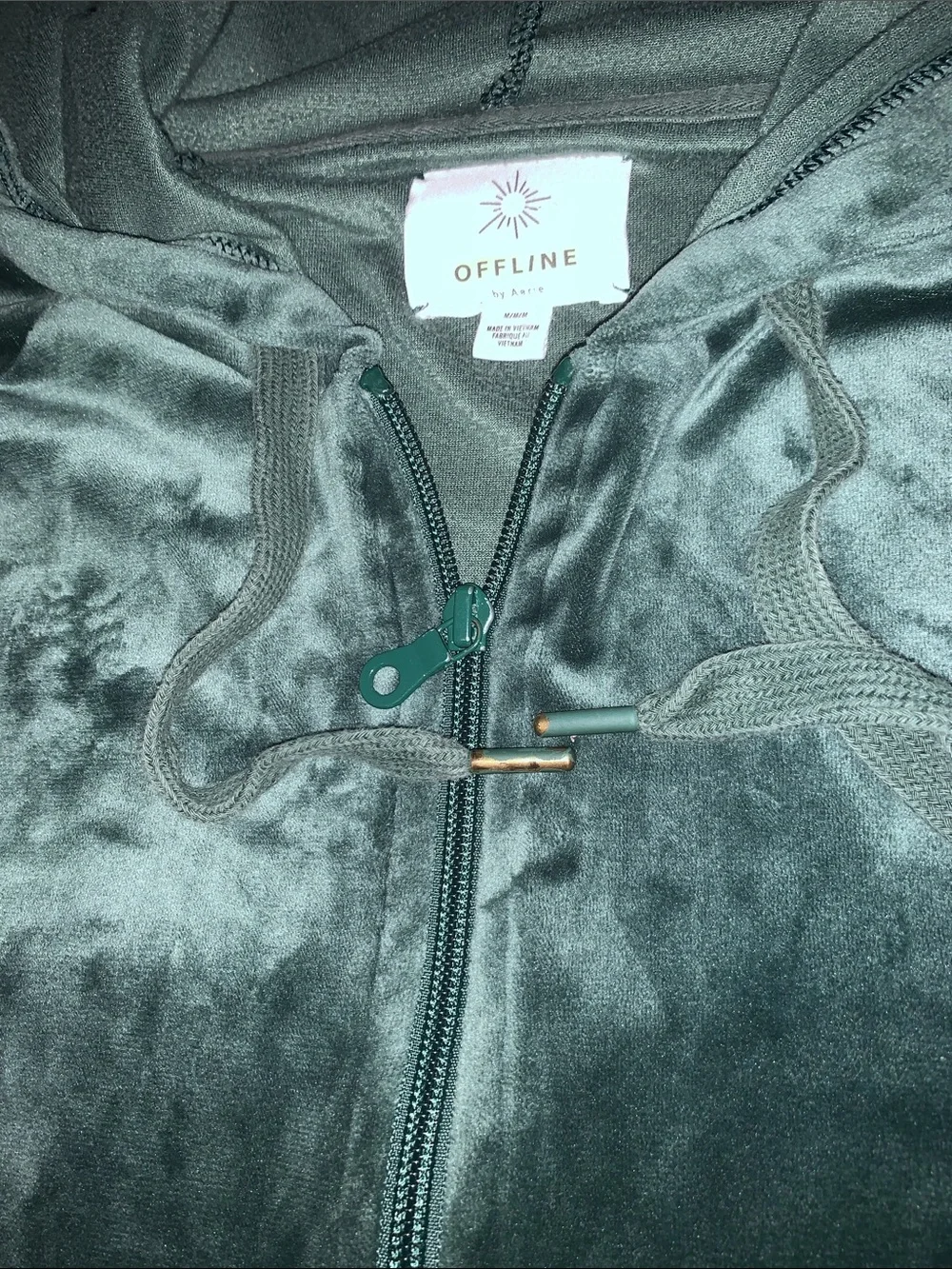Velvet velour High-Waist Leggings & Zip Hoodie Set